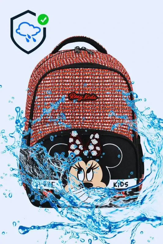 Minnie Mouse 3'li Set Boshlang'ich Maktab Sumkasi, Termal Tushlik Sumkasi Va Qalam Qutisi Seti-Qora - 3