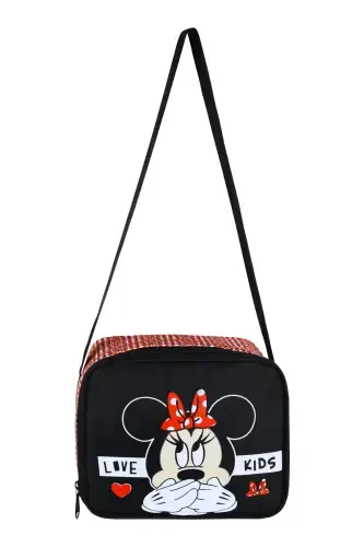 Minnie Mouse 3'li Set Boshlang'ich Maktab Sumkasi, Termal Tushlik Sumkasi Va Qalam Qutisi Seti-Qora - 6
