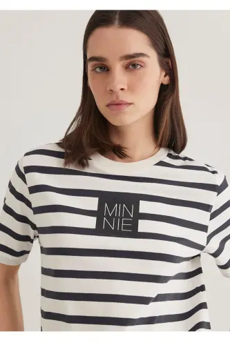 minnie mouse baskılı regular fit t-shirt - Gri - 1