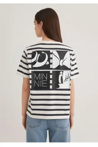 minnie mouse baskılı regular fit t-shirt - Gri - 4