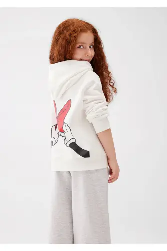 Minnie Mouse bosilgan oq sweatshirt 7S10081-70057 - 1