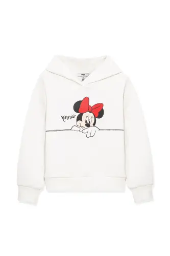 Minnie Mouse bosilgan oq sweatshirt 7S10081-70057 - 3