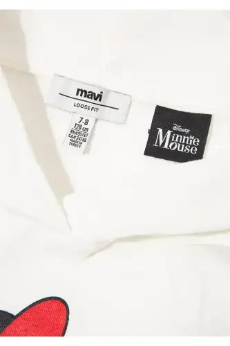 Minnie Mouse bosilgan oq sweatshirt 7S10081-70057 - 5
