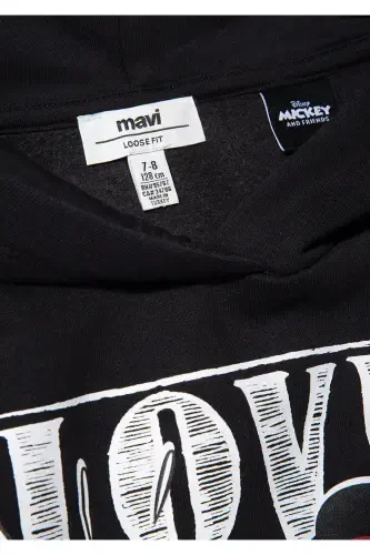 Minnie Mouse bosilgan qora sviter 7s10082-900 - 4