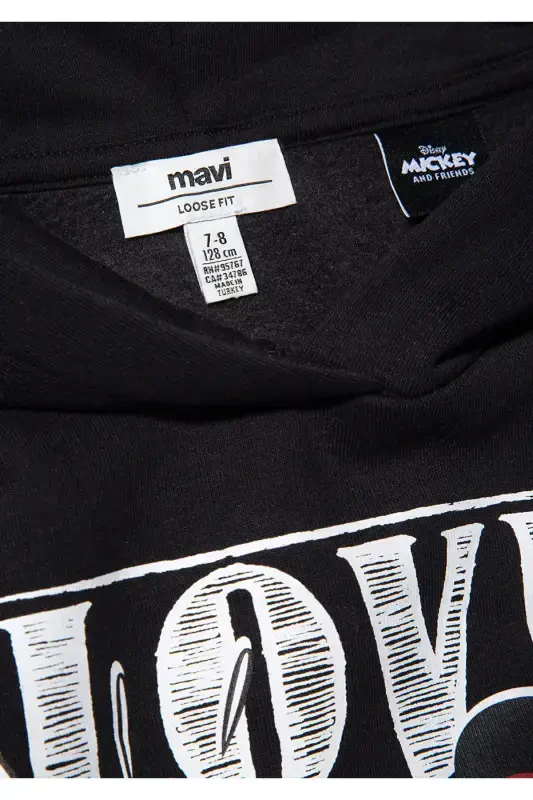 Minnie Mouse bosilgan qora sviter 7s10082-900 - 4