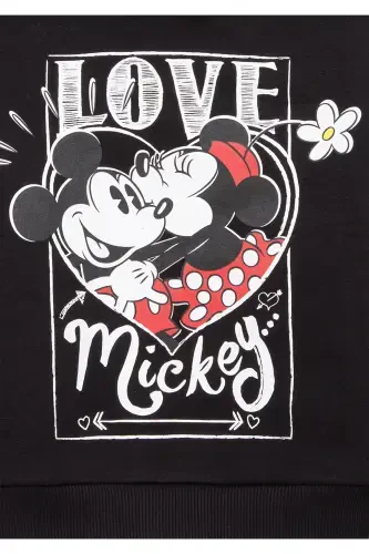 Minnie Mouse bosilgan qora sviter 7s10082-900 - 5