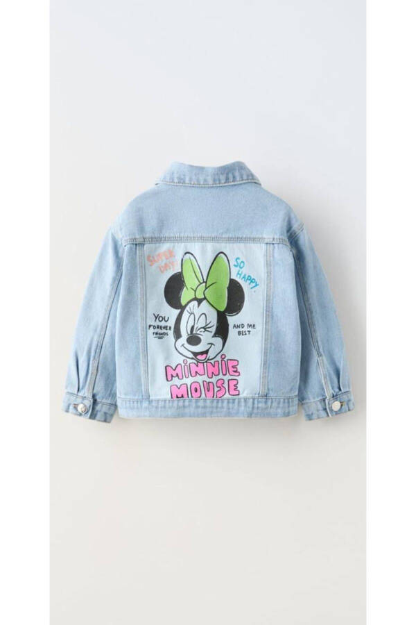 Minnie Mouse Printed Denim Jacket - 4