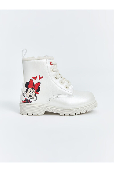 Minnie Mouse printed, zippered baby girl boots. - 5