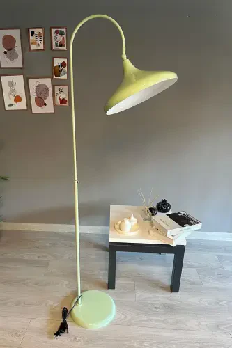 Mint Floor Lamp Adjustable Head Modern Decorative Metal Living Room Study Room-Mint - 2