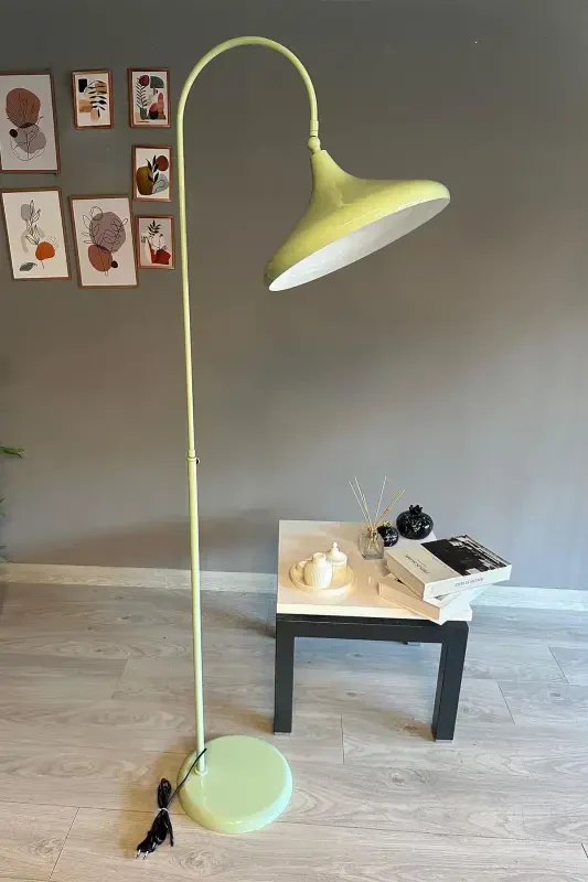 Mint Floor Lamp Adjustable Head Modern Decorative Metal Living Room Study Room-Mint - 2