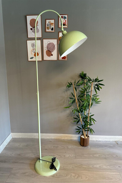 Mint Floor Lamp with Adjustable Head Modern Decorative Metal Living Room Study Room - 25