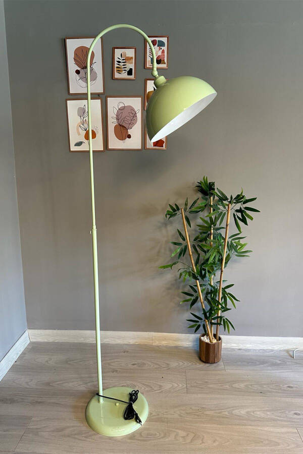 Mint Floor Lamp with Adjustable Head Modern Decorative Metal Living Room Study Room - 17