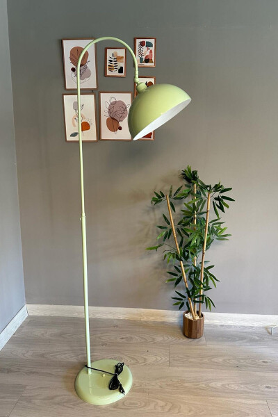 Mint Floor Lamp with Adjustable Head Modern Decorative Metal Living Room Study Room - 24