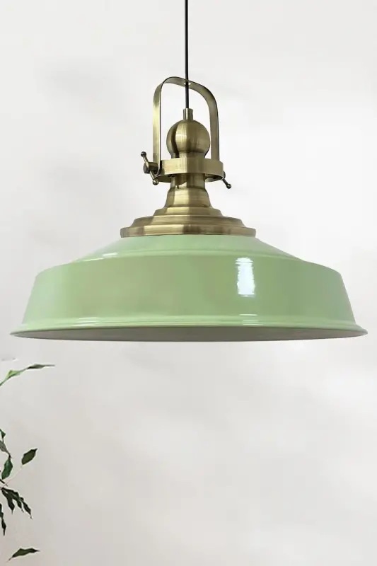 Mint Green Noble Single Chandelier Antique Head Retro Pendant Lamp Cafe Lounge Chandeliers - BAMYUM