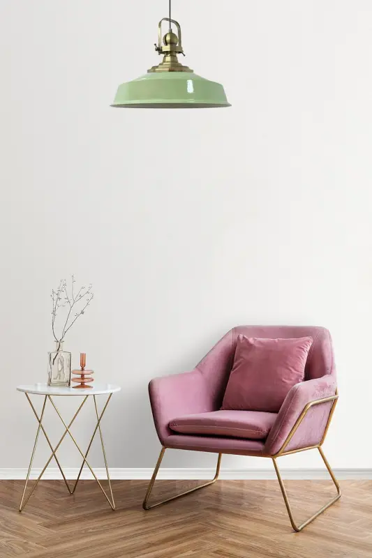 Mint Green Noble Single Chandelier Antique Head Retro Pendant Lamp Cafe Lounge Chandeliers - 3