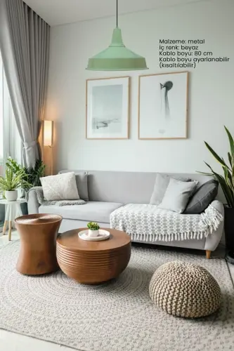 Mint Green Noble Single Chandelier Retro Pendant Restaurant Office Cafe Living Room Kitchen Chandeliers Lamp - Green - BAMYUM (1)