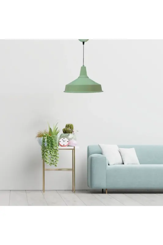 Mint Green Noble Single Chandelier Retro Pendant Restaurant Office Cafe Living Room Kitchen Chandeliers Lamp - Green - 6