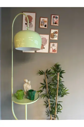 Mint Lampa Yurtish va Ish xonasi uchun zamonaviy bezakli metall, harakatlanuvchi boshli stendlari bilan - 4