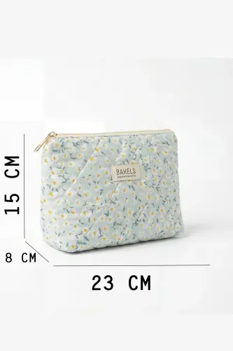 Mint Papatya Makyaj Çantası-Yeşil3 - 4