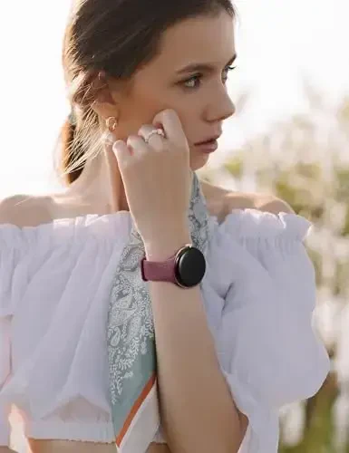 Minyee 2 dona gul naqshli tasmalar Google Pixel Watch 3 41mm/2/1 tasmali ayollar uchun mos, yoqimli yumshoq silikon gul sport tasmalar - 6