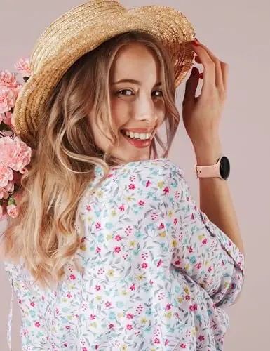 Minyee 2 Packs Floral Engraved Bands Compatible with Google Pixel Watch 4/3 41mm/Pixel Watch 2/1 Band Women, Cute Soft Silicone Flower Sport Fancy Straps - 6