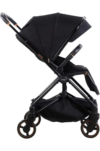 Mios Premium Qo'lda Ikki Yo'nalishli Travel System Bolalar Aravachasi Qora 2099-qora - 4