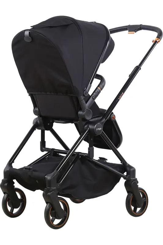 Mios Premium Qo'lda Ikki Yo'nalishli Travel System Bolalar Aravachasi Qora 2099-qora - 6