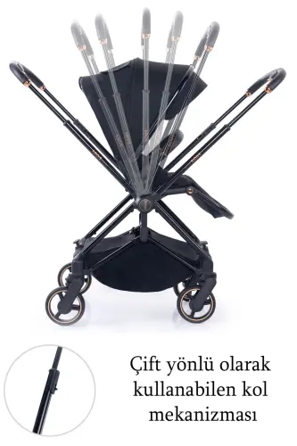 Mios Premium Two-Way Travel System Stroller Black 2099-black - 2
