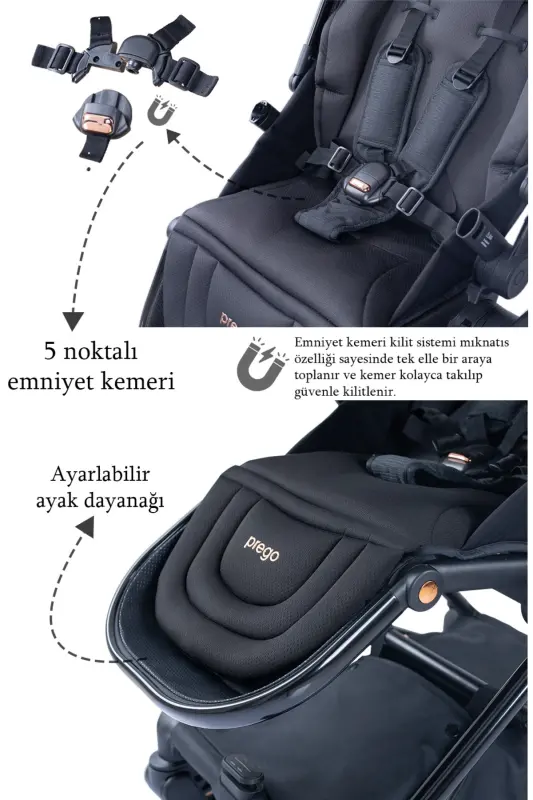 Mios Premium Two-Way Travel System Stroller Black 2099-black - 5