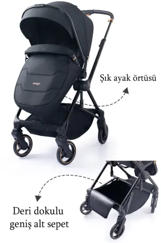 Mios Premium Two-Way Travel System Stroller Black 2099-black - 6
