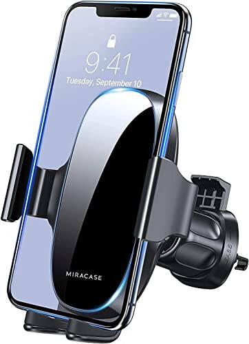 Miracase Upgraded-2nd Generation Universal Phone Holders for Your Car, 3 in 1 Air Vent Car Phone Holder Mount Compatible with iPhone 17/16/15/14/13/12/11 Series and All Phones - 1