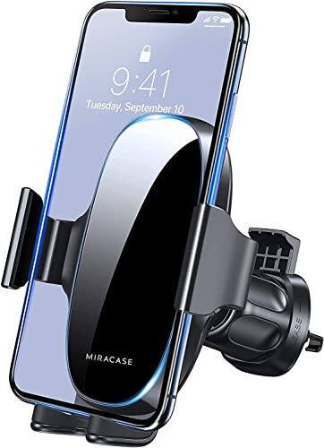 Miracase Upgraded-2nd Generation Universal Phone Holders for Your Car, 3 in 1 Air Vent Car Phone Holder Mount Compatible with iPhone 17/16/15/14/13/12/11 Series and All Phones - Miracase