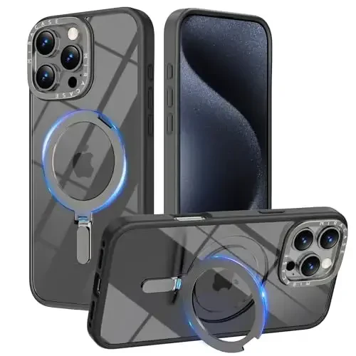 Miracase 2024 Magnetic for iPhone 16 Pro Max Case with Stand 6.9'' [Compatible with MagSafe] Shockproof Phone Case for iPhone 16 ProMax with Flexible & Reliable Built-in Kickstand, Black - 1
