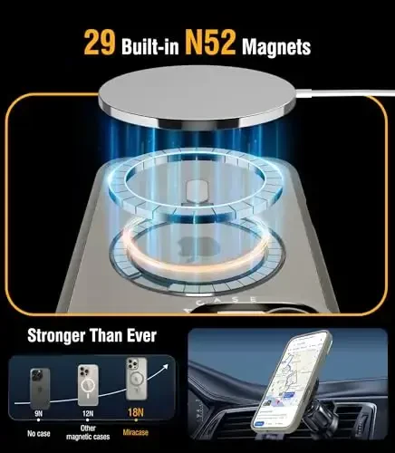 Miracase 2024 Magnetic for iPhone 16 Pro Max Case with Stand 6.9'' [Compatible with MagSafe] Shockproof Phone Case for iPhone 16 ProMax with Flexible & Reliable Built-in Kickstand, Natural Titanium - 3