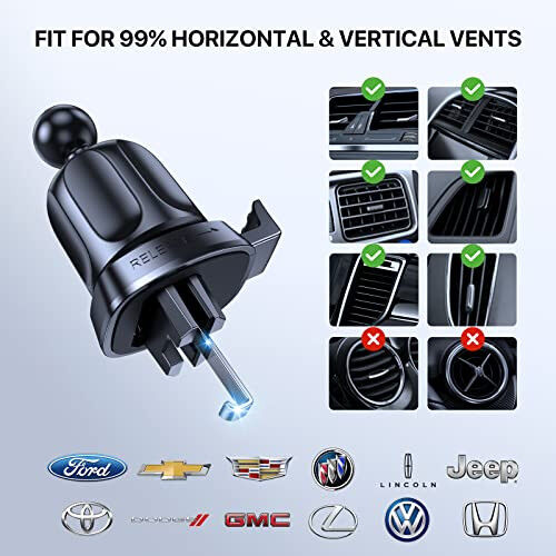 Miracase 2nd Generation Car Phone Holder, Air Vent Phone Holder for Cars 360° Rotation, Universal Mobile Phone Mount Automobile Cradles for Vent Van iPhone 14 Pro Max 13 12 11 Samsung - 5
