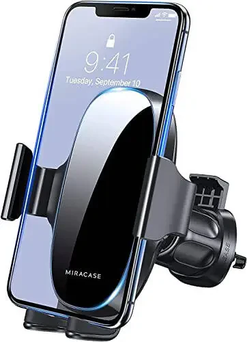 Miracase 2nd Generation Car Phone Holder, Air Vent Phone Holder for Cars 360° Rotation, Universal Mobile Phone Mount Automobile Cradles for Vent Van iPhone 14 Pro Max 13 12 11 Samsung - 1