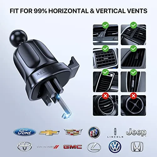 Miracase 2nd Generation Car Phone Holder, Air Vent Phone Holder for Cars 360° Rotation, Universal Mobile Phone Mount Automobile Cradles for Vent Van iPhone 14 Pro Max 13 12 11 Samsung - 5