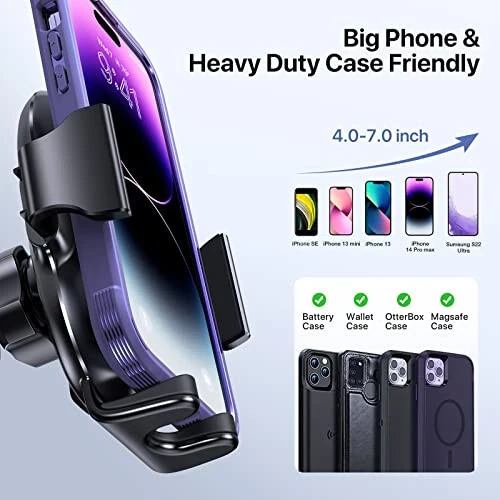 Miracase 3-in-1 Cell Phone Holders for Your Car, Universal Car Phone Holder Mount for Dashboard Air Vent Windshield Compatible with iPhone16 15 14 13 12 11 Pro Max Xs XR X, Galaxy Stripe - 25