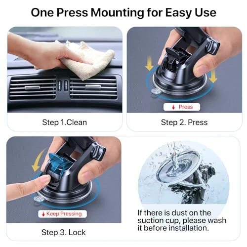 Miracase 3-in-1 Cell Phone Holders for Your Car, Universal Car Phone Holder Mount for Dashboard Air Vent Windshield Compatible with iPhone16 15 14 13 12 11 Pro Max Xs XR X, Galaxy Stripe - 26