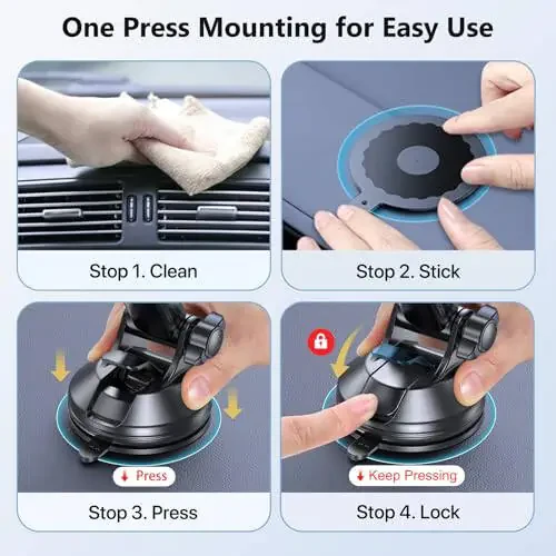 Miracase 3-in-1 Cell Phone Holders for Your Car, Universal Car Phone Holder Mount for Dashboard Air Vent Windshield Compatible with iPhone16 15 14 13 12 11 Pro Max Xs XR X, Galaxy Stripe - 19