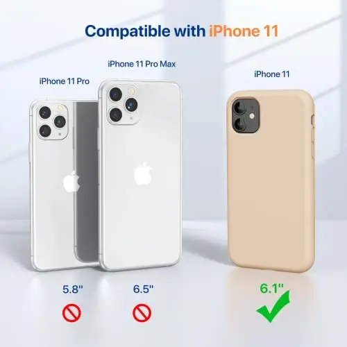 Miracase Compatible with iPhone 12 Case and iPhone 12 Pro Case, Liquid Silicone Gel Rubber Full Body Protection Shockproof Drop Protection Phone Case for iPhone 12/12 Pro 6.1 inch, Bean Grey - 2