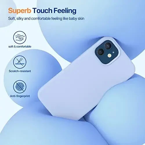 Miracase Compatible with iPhone 12 Case and iPhone 12 Pro Case, Liquid Silicone Gel Rubber Full Body Protection Shockproof Drop Protection Phone Case for iPhone 12/12 Pro 6.1 inch, Clove Purple - 3