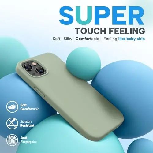 Miracase Compatible with iPhone 12 Case and iPhone 12 Pro Case, Liquid Silicone Gel Rubber Full Body Protection Shockproof Drop Protection Phone Case for iPhone 12/12 Pro 6.1 inch, Patina Green - 2