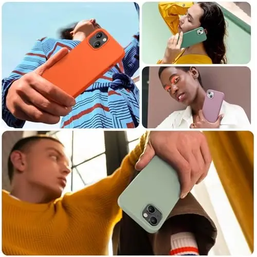 Miracase Compatible with iPhone 12 Case and iPhone 12 Pro Case, Liquid Silicone Gel Rubber Full Body Protection Shockproof Drop Protection Phone Case for iPhone 12/12 Pro 6.1 inch, Patina Green - 6