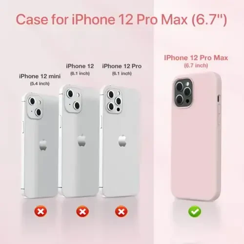 Miracase Compatible with iPhone 12 Pro Max Case, [Soft Anti-Scratch Microfiber Lining], Liquid Silicone Case Gel Rubber Shockproof Drop Protection Phone Case for 12 Pro Max, Sand Pink - 2