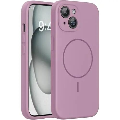 Miracase Compatible with iPhone 15 Case, [Soft Anti-Scratch Microfiber Lining], Liquid Silicone Case Gel Rubber Shockproof Drop Protection Phone Case for iPhone 15, Blackcurrant - 1