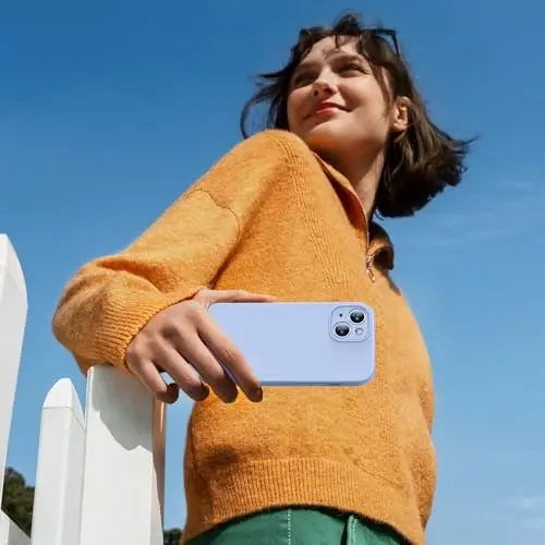 Miracase Compatible with iPhone 15 Case, [Soft Anti-Scratch Microfiber Lining], Liquid Silicone Case Gel Rubber Shockproof Drop Protection Phone Case for iPhone 15, Clove Purple - 5