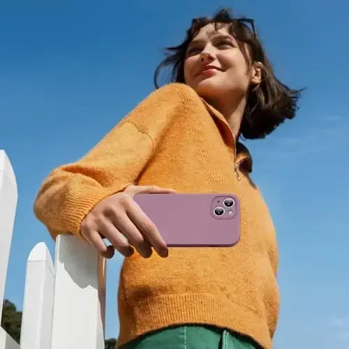 Miracase Compatible with iPhone 15 Plus Case, [Soft Anti-Scratch Microfiber Lining], Liquid Silicone Case Gel Rubber Shockproof Drop Protection Phone Case for iPhone 15 Plus, Blackcurrant - 6