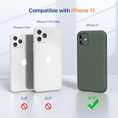 Miracase Ultra Slim Designed for iPhone SE Case 2022(3rd Gen)/iPhone SE 2020 Case(2nd Gen)/iPhone 7 Case/iPhone 8 Case with Screen Protector, Multi-Color Silicone Shockproof Phone Case(Dark Green) - 7