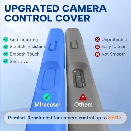 miracase Compatible with iPhone 16 Case, [Soft Anti-Scratch Microfiber Lining], Compatible with MagSafe, Liquid Silicone Case Shockproof Drop Protection Phone Case for 16,Mediterranean Blue - 3